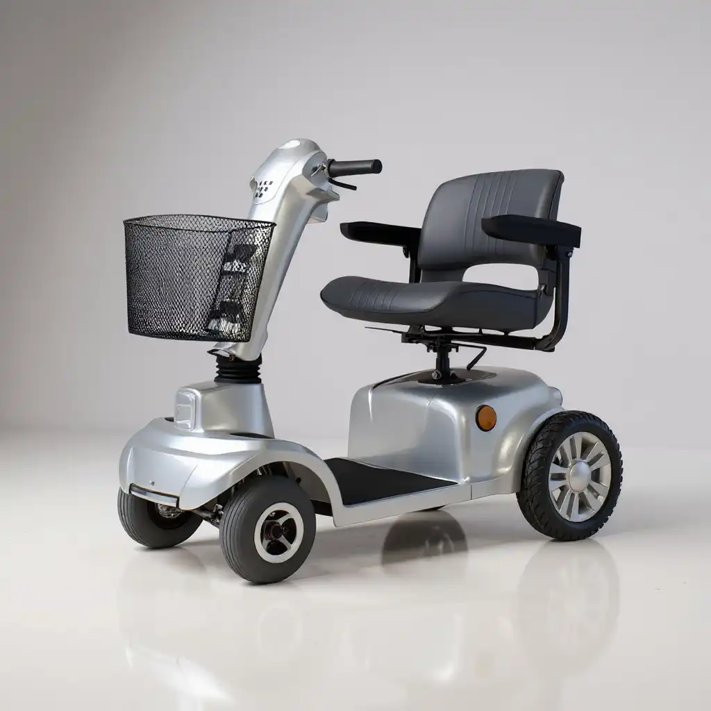 Vista lateral del Scooter de movilidad para personas mayores Mobiclinic Piscis