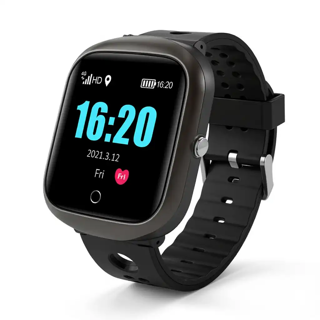 Reloj localizador GPS Abubu mt6s en color negro con botón SOS para personas mayores.