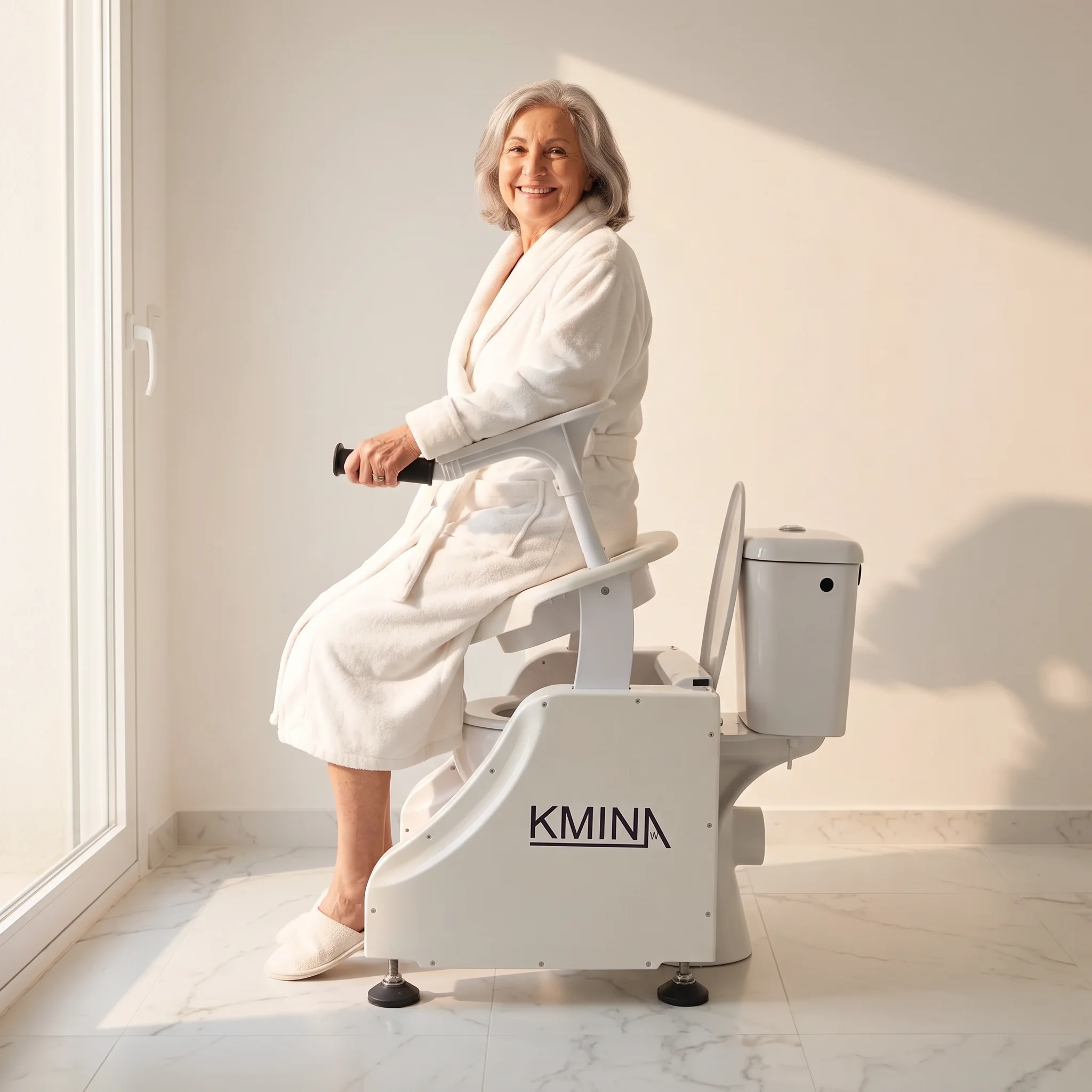 KMINA Elevador alza WC Adulto electrico con reposabrazos